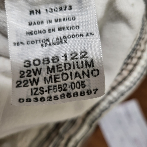 Lee beige jeans, stretch, women's 22W  #1083 - Picture 4 of 5